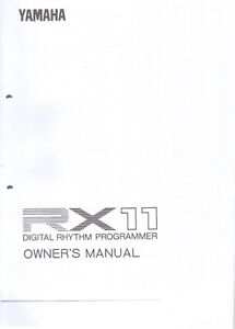 YAMAHA RX11 OWNERS MANUAL COPY, VERY GOOD Condition, FREE POSTAGE