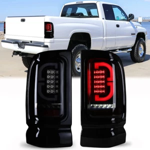 LED Tail Lights For 1994-2001 Dodge Ram 1500 2500 3500 Black Smoked Brake Lamps - Picture 1 of 16