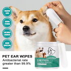 50Pcs Pet Ear Cleaning Pads Earwax Removal Ear Cleaning Wipes Finger Cover ap