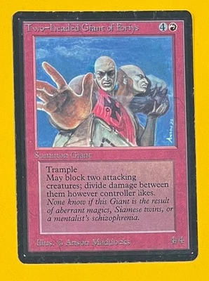 MTG TWO-HEADED GIANT OF FORIYS Beta (OldManMTG 012-581) - Image 1 of 4