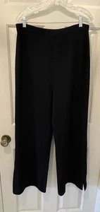 Pantalone vintage St. John sera nero in maglia con spacco - taglia 14 (b) - Foto 1 di 11