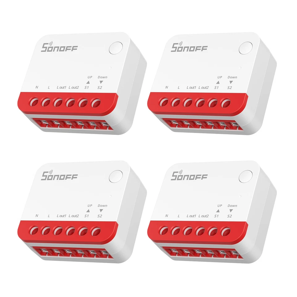 4Packs Sonoff Zigbee Smart Rolladenschalter Jalousie Zeitschaltuhr APP-Steuerung
