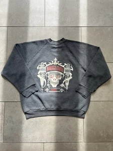 Vintage 90s Travis Walker Double Cross Brand Logo Distressed Sweatshirt L RARE - Bild 1 von 22