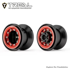TRLX004D66RRD 7075 ALUMINIUM BEADLOCK FELGEN FÜR TRAXXAS® TRX-4MT™ (SCHWARZ/ROT) - Bild 1 von 4