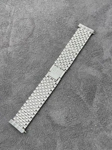 Vintage rare Zenith NSA stainless steel bracelet 20 mm wide straight endlinks - Imagen 1 de 8