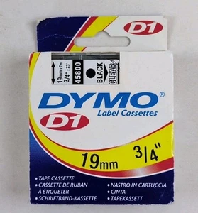 Dymo Label Cassette 45800 Black On Clear Label Cassette 3/4" X 23' NEW - Picture 1 of 2