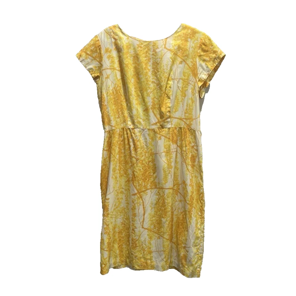 Vintage Sears Yellow Floral Arnel Triacetate Dress 70's Womens 10-12 - Image 1 of 4