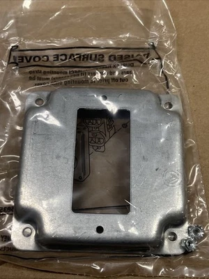 Appleton 8362, 4"x4" 1/2" Raised Single GFCI DECORA tampa de caixa de saída quadrada 1 peça - Imagem 1 de 2