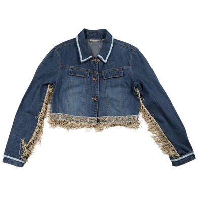 Nordstrom's Upcycled Embellished Denim Jacket Size Small - Image 1 of 4