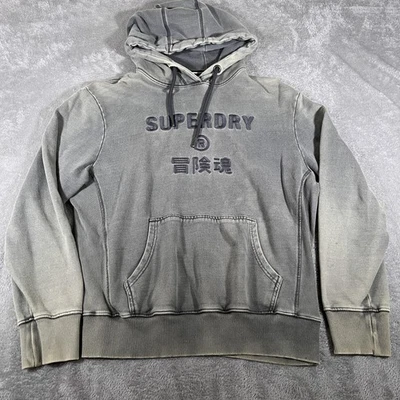 Sudadera con capucha para hombre XL gris envejecido de Superdry de Superdry con logotipo bordado Foto 1 de 4