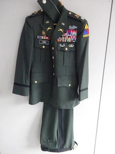 US Uniform Jacke Hose Mütze Green Dress First Lt. Colonel Original mit Orden - Picture 1 of 20
