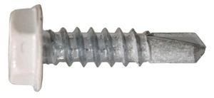 Hex Washer Head Self-Drilling Screw (#10 x 3/4" White Head) - Picture 1 of 2