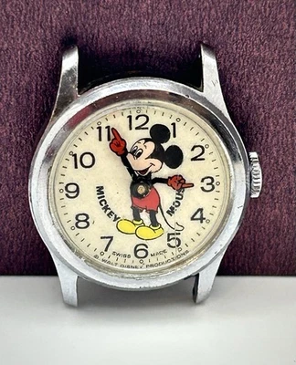 Vintage Mickey Mouse Watch Head - Bradley Time Division. Swiss Made - Image 1 of 4
