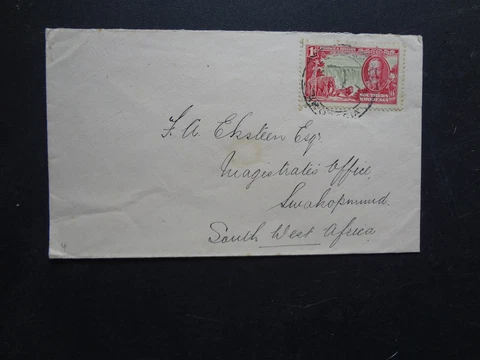 RHODESIA / 1 x vintage Cover 1935, Rhodesia to Sth West Africa Cover