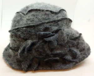 Sombrero Cloche para mujer talla L/XL gris mezcla de lana ala pequeña - Imagen 1 de 5