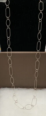 "Collar Silpada de 35"" con eslabones de plata de ley 925 impresiones duraderas N2731" Foto 1 de 4