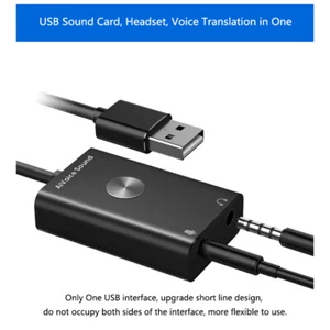 3.5mm Jack Sound Card Adapter Input AI Smart Voice to Text Translator Search - Photo 1/9
