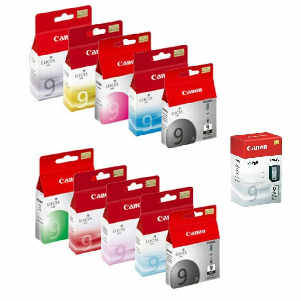 Genuine Canon PGI-9 Ink Cartridges for MX7600 & Pro 9500 Lot - Image 1 of 1
