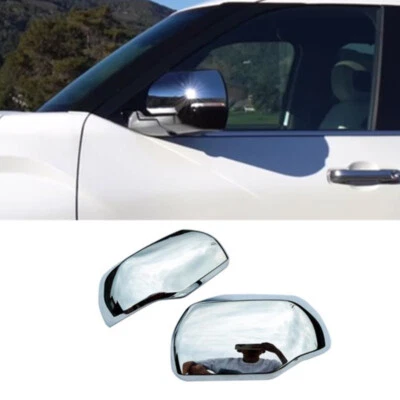 Tapa de espejo retrovisor lateral cromada 2 piezas para Toyota Tundra 2022 2023 automático Foto 1 de 4