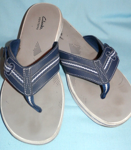 Sandali Clarks Cloudsteppers Brinkley infradito comodi taglia 9 Marina Militare Bianco