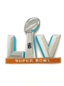 SUPER BOWL 55 LV Patch Embroidered Iron On Free Shipping - Picture 1 of 1