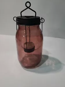 Mason Jar Lantern With Tealight Candle - Picture 1 of 3