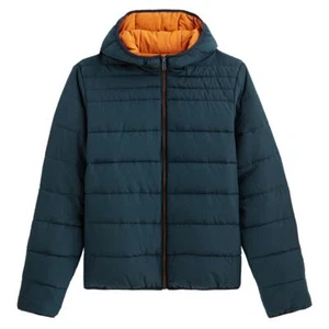 LA REDOUTE Mens Navy Padded Puffer Jacket Reversible SIze XL Hooded New RRP £70 - Picture 1 of 5