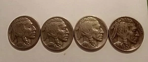 1 Lot 4 Great Looking Buffalo Nickels 1935P, 1936P, 1937P, 1938D - Picture 1 of 19