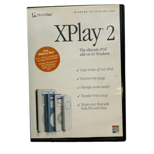 Media Four XPlay 2 iPod Software Disc With Manual The Ultimate Backup & Recovery - Picture 1 of 3