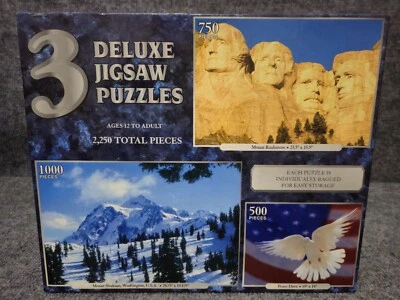 Sure-Lox 3 Deluxe Отдельные Пазлы КРЕПЛЕНИЕ RUSHMORE КРЕПЛЕНИЕ SHUKSAN PEACE DOVE - Изображение 1 из 4