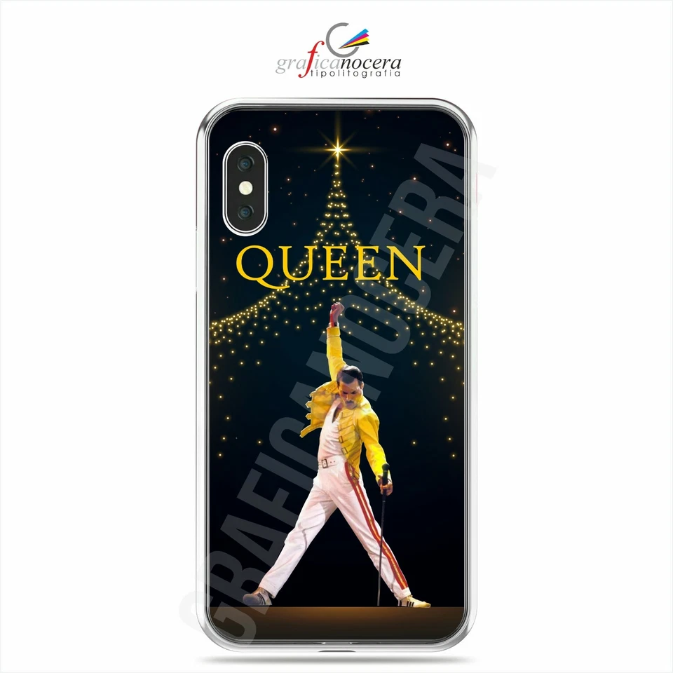 Cover in Gomma FREDDIE MERCURY queen rock Iphone/Samsung/Huawei/Xiaomi - Immagine 1 di 1