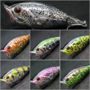 Topwater Pêche Leurre wLure 6.3cm Popper Pour Bass Pêche Rigide Appât T626 - Photo 1/96