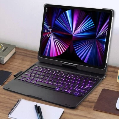 Bluetooth 5.0 Keyboard Case for 2024 iPad Air 13 M2 iPad Pro 11" 12.9" (iOS 13+) - Image 1 of 4
