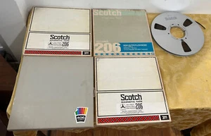 5 SCOTCH METAL REEL TO REEL TAPES 10.5" 1/4" - Picture 1 of 12