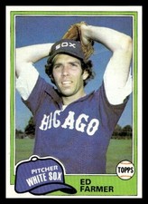 1981 Topps #36 Ed Farmer Chicago White Sox Baseball card