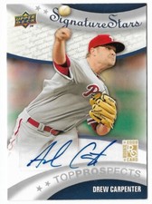 Drew Carpenter 2009 Upper Deck Signature Stars Autograph Rookie #184 Phillies RC