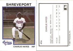 Charlie Hayes 1987 ProCards #474 RC Card Shreveport Captains - Bild 1 von 1