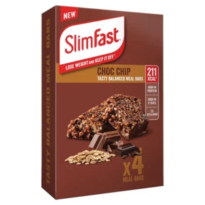 SlimFast Choc Chip Meal Bars 4 Bars Per Pack - Picture 1 of 1