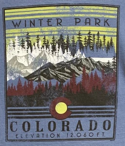 T-Shirt LRG Comfort Colors Long Sleeved "Winter Park" Colorado T-Shirt - Picture 1 of 3