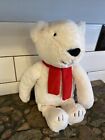 Mothercare Polarbear With Red Scarf - Comforter Teddy Bear 13 Inches 