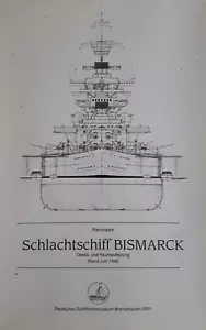 Schlachtschiff Bismarck Planmappe 1:200 TOP Zustand Bauanleitung Modellbau - Bild 1 von 6