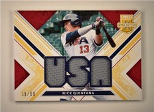 2019 Elite Extra Edition USA National Team Material Gold #USA-NQ Quintana /99