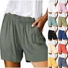 Womens High Waist Casual Loose Hot Pants Ladies Summer Beach Shorts With Pockets