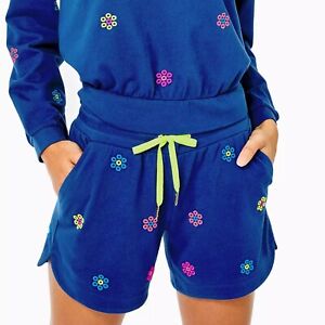 Lilly Pulitzer Landyn Embroidered Shorts High Waisted Cotton Pull-on S 263542