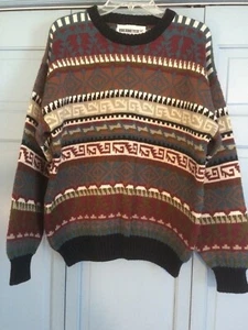 Obermeyer Ski Sweater Southwestern Aztec Denali Classic Design Vintage 80s Sz M - Picture 1 of 7