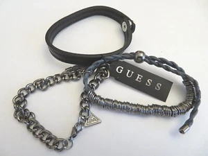 NEW 3-PC ARM PARTY NAVY/GRAY BRACELETS - Picture 1 of 5