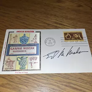 1972 HAND SIGNED FDC/COVER*ED McMAHON*(1923-2009)JOHNNY CARSON SIDEKICK USA TV - Picture 1 of 2