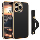 For iPhone 14 Pro Max Phone Case Heavy Duty Shockproof Cover with Stand Strap