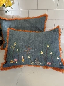 Vintage-Dean Miller Collection Hawaii Surf Decorative Pillow-Set Of 2 - Picture 1 of 8