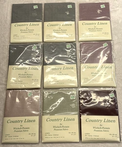 Lotto 9 Biancheria Wichelt Permin Country 18 Ct Tessuto Premium 18 x 18 Colori Misti - Foto 1 di 3